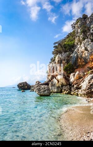 Cala Fuili beach in Orosei Golf, Sardinia, Italy Stock Photo