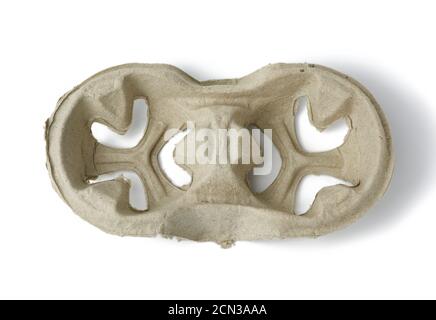 paper tray for drinks in takeaway cups on two cups Stock Photo