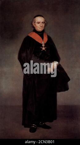 Juan Antonio Llorente by Goya. Stock Photo