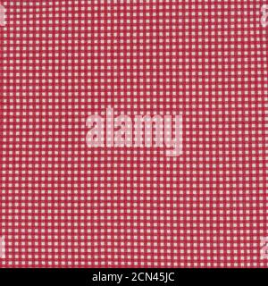 Red checkered tablecloth background texture Stock Photo