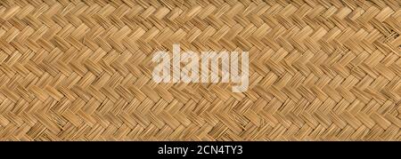 Woven bamboo mat texture banner Stock Photo