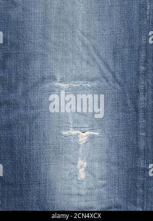 Old used blue denim texture background Stock Photo