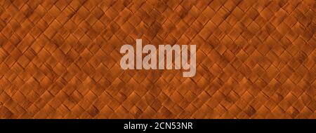 Woven bamboo mat texture banner Stock Photo