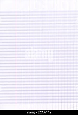 School lined paper texture background Stock Photo