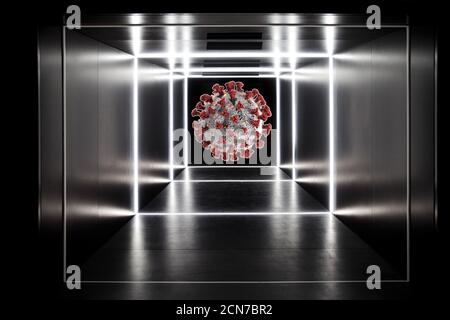 Photo montage, way to Coronavirus, Germany