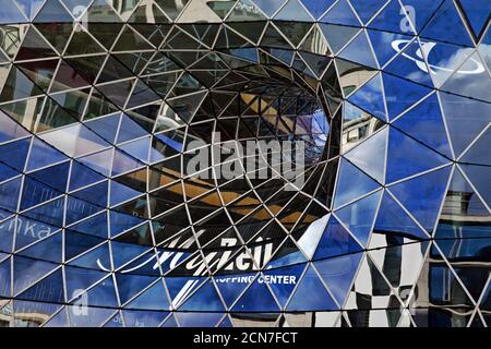 Exterior facade of the My Zeil gallery, shopping center, Frankfurt am Main, Hesse, Germany, Europe Stock Photo