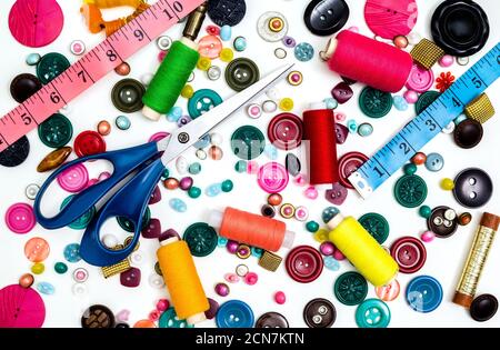 handmade sewing accessories Stock Photo