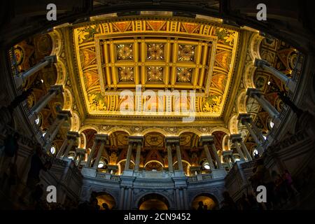 United States Capitol ceiling painting of the (United States Capitol) Stock Photo