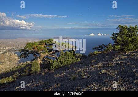 View from the top of the mountain. Stock Photo