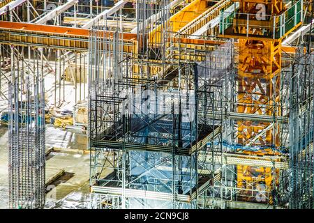Building of the image of under construction Stock Photo