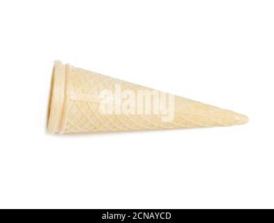 empty waffle ice cream cup isolated on white background Stock Photo