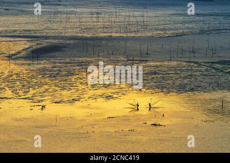 xiapu tidal flats landscape in dawn Stock Photo