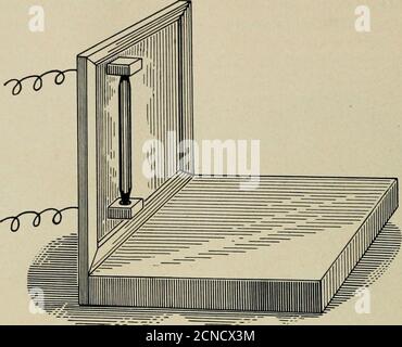 . The Bell System technical journal . Fig. 5—Nail contacts used by Professor Hughes in 1878 to demonstrate their micro-phonic properties. 168 BELL SYSTEM TECHNICAL JOURNAL. Pig 6—Carbon pencil type microphone, mounted on a sounding board, demonstrated by Hughes in 1878. Stock Photo