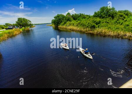 Kayaking through Cotton Bayou, Orange Beach, Alabama, United States of America Stock Photo