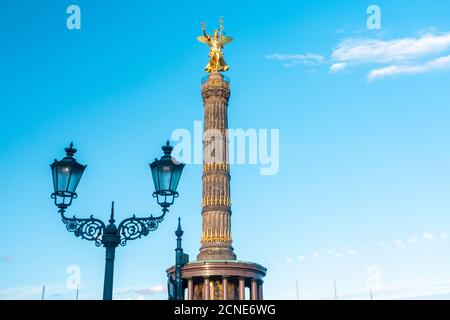 Siegessaule (Victory Column) in Berlin Tiergarten, Berlin, Germany, Europe Stock Photo