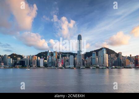 Skyline of Hong Kong Island, Hong Kong, China, Asia Stock Photo