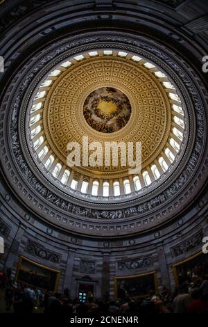 United States Capitol ceiling painting of the (United States Capitol) Stock Photo