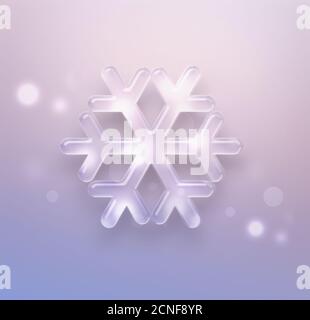 silver background with snowflake Stock Photo