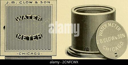 . Illustrated catalogue of James B. Clow & son, manufacturers of and dealers in supplies for plumbers, steam and gas fitters, water and gas works, railroads and contractors .. . FIG. 1620.No. 71. EXTENSION SECTION. FIG. 1621. IRON METERFRAME AND COVER. FIG 1622. CLOSED METER BOX. EXTENSION METER BOXES, FOR COVERING ^-INCH METERS. FIG. 1619. EXTENDING 2 FEET 4 INCHES TO 3 FEET 2 INCHES             EACH 3.50 FIG. 1620. EXTENDING FIG. 1 61 9 14 INCHES   . --  ..          EACH 1.00 FIG. 1619. IDrtMEXTENSION METER BOX. IKON METER FRAMES AND COVERS.- -Fig. 1621. SIZE    ..     ..             ^       Stock Photo