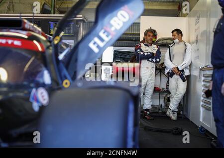 Le Mans, France. 18th Sep 2020. Montoya Juan-Pablo (col), DragonSpeed USA, Oreca 07-Gibson, portrait during the free practice sessions of the 2020 24 Hours of Le Mans, 7th round of the 2019-20 FIA World Endurance Championship on the Circuit des 24 Heures du Mans, from September 16 to 20, 2020 in Le Mans, France - Photo Fr..d..ric Le Floc...h / DPPI Credit: LM/DPPI/Frederic Le Floc H/Alamy Live News Stock Photo