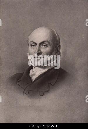 John Quincy Adams: Sixth President of the United States. US 1903 old print Stock Photo