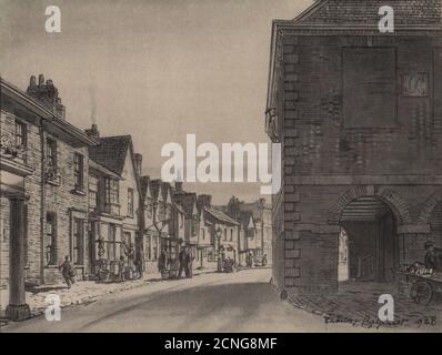 Amersham, Market Square & Hall. Crown Hotel. Chilterns. Buckinghamshire 1929 Stock Photo