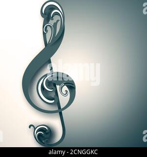 treble clef Stock Photo