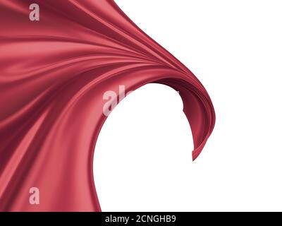 flying red silk Stock Photo
