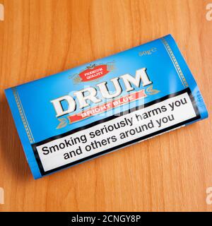 drum light blue tobacco Moscow, Russia - September 17, 2020: Packing of Drum Bright Blue rolling tobacco close-up Stock Photo drum light blue tobacco Moscow, Russia - September 17, 2020: Packing of Drum Bright Blue rolling tobacco close-up Stock Photo