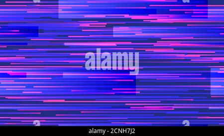 Cyberpunk neon glitch seamless pattern. Pixel noise on computer screen with bright lines bug. Distorted signal Stock Vector