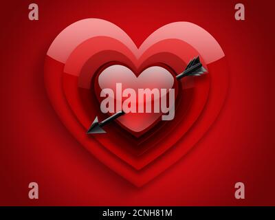 red heart Stock Photo