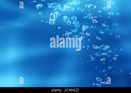 air bubbles under water Stock Photo