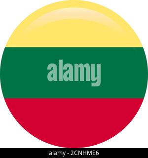 Lithuania flag, official colors and proportion correctly. National Lithuania flag. Flat Stock Vector
