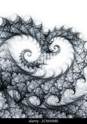 spiral fractal background Stock Photo