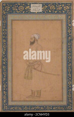 Portrait of Sayyid Amir Khan, second half 17th century. Stock Photo