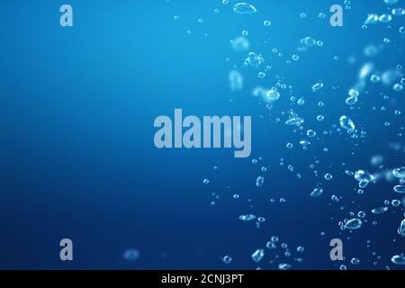 air bubbles under water Stock Photo