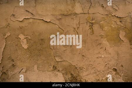 Grunge plastered wall with cracks. Old dirty wall. Abstract retro background or texture Stock Photo