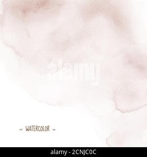 Abstract light brown watercolor for background. Stain artistic vector used as being an element in the decorative design of texture poster, card, cover Stock Vector