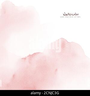 Abstract light pink watercolor for background. Stain artistic vector used as being an element in the decorative design of texture poster, card, cover Stock Vector