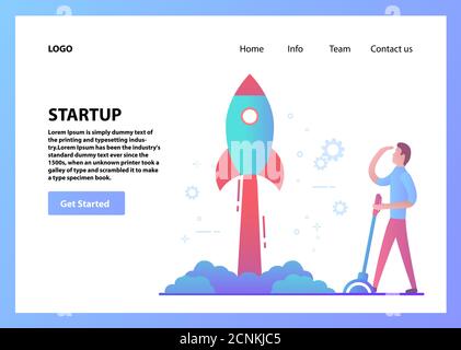 Landing page template. Concept web page design. Stock Vector