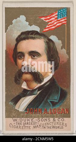 John A. Logan, from the series Great Americans (N76) for Duke brand cigarettes, 1888. Stock Photo