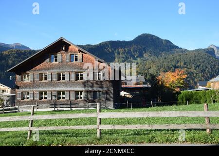 Bizau, a village in Vorarlberg Stock Photo