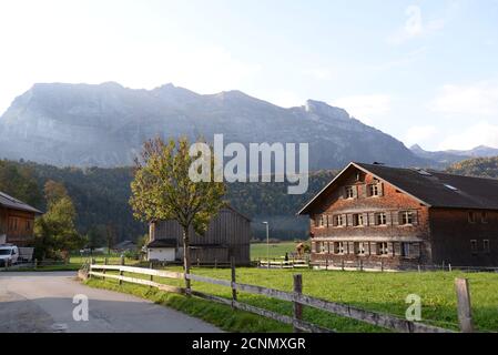 Bizau, a village in Vorarlberg Stock Photo