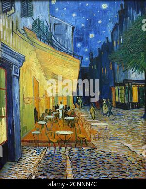 Caf&#xe9; Terrace at Night (Terrasse du caf&#xe9; le soir), 1888. Found in the collection of Kr&#xf6;ller-M&#xfc;ller Museum, Otterlo. Stock Photo