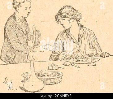 . Petites tailles et grands coeurs, 1914! . Yvonne occupent chacune un bout decette table. Clémence pose deux assiettes entre elles, surlespace laissé vide par le départ du commandant;elle avance deux chaises. MADAME ROGER. Asseyez-vous, mes enfants/ » Hubert se trouve à côté dYvonne; Fred à côté deMarthe. Toutes les deux font des signes désespéréspour faire comprendre aux nouveaux arrivants quilsdoivent changer de chaises, tandis que leur mamansinforme de leur santé et de la nuit. Hubert raconte simplement ce qui est arrivé etcomment il a dû appeler à son secours. Clémence tient beaucoup à ce Stock Photo