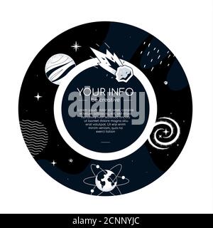 Space exploration - modern flat design style banner Stock Vector