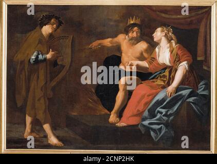 Orpheus, Pluto and Proserpina. Found in the collection of Musei Vaticani in Viale Vaticano, Rome. Stock Photo