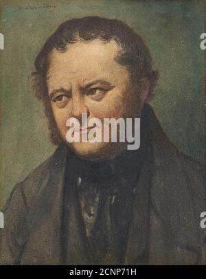 Portrait of Marie-Henri Beyle, dit Stendhal (1783-1842). Private Collection. Stock Photo