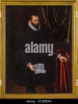 Portrait of Raffaele Riario, Between 1586 and 1589. Private Collection. Stock Photo