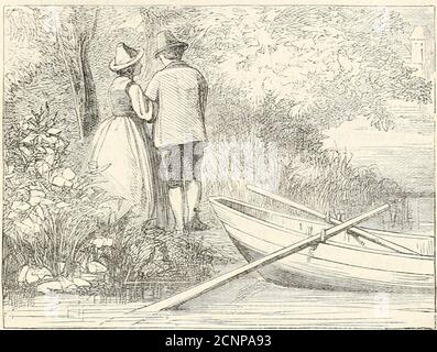 Stories For The Household Was Not Yet Evening When The Three Happy People Entered Yille Neuve Where They Dined Thereupon The Miller Sat In The Arm Chair Smoked His Pipe And Took A Short Nap The Betrothed Pair Went Armin Arm Out Of The Town They